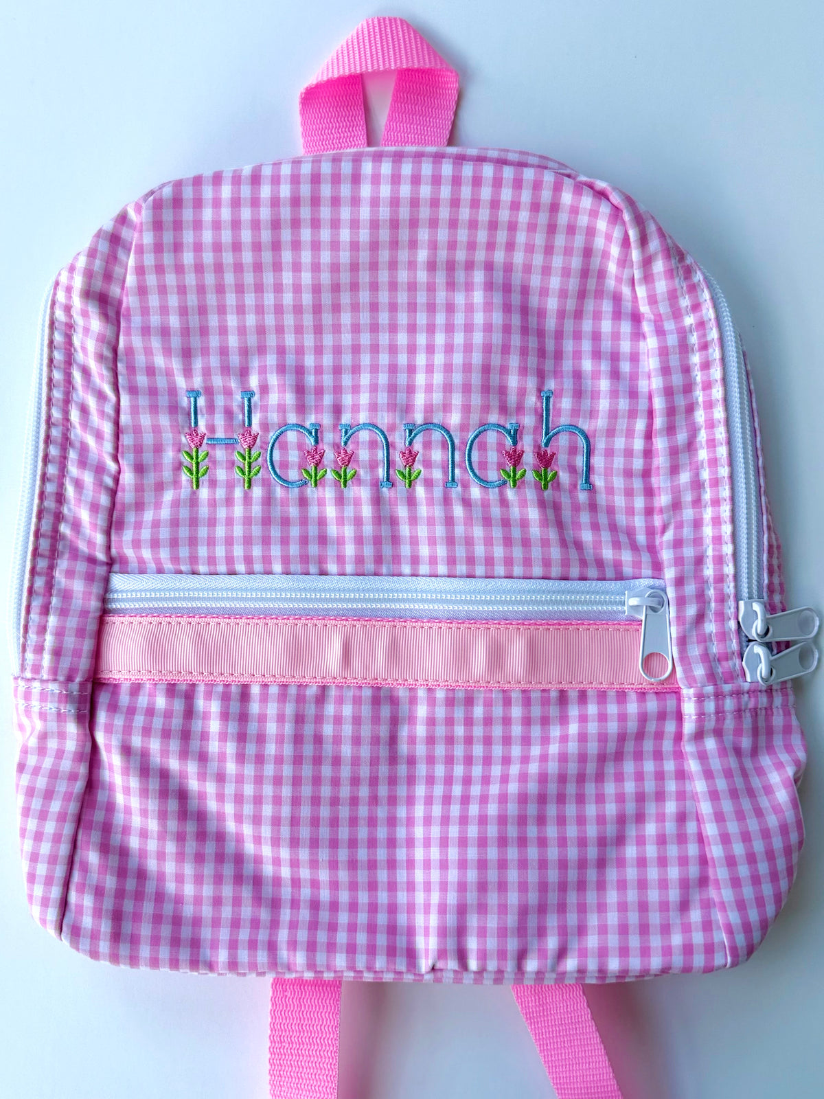 Pink Gingham Small Backpack