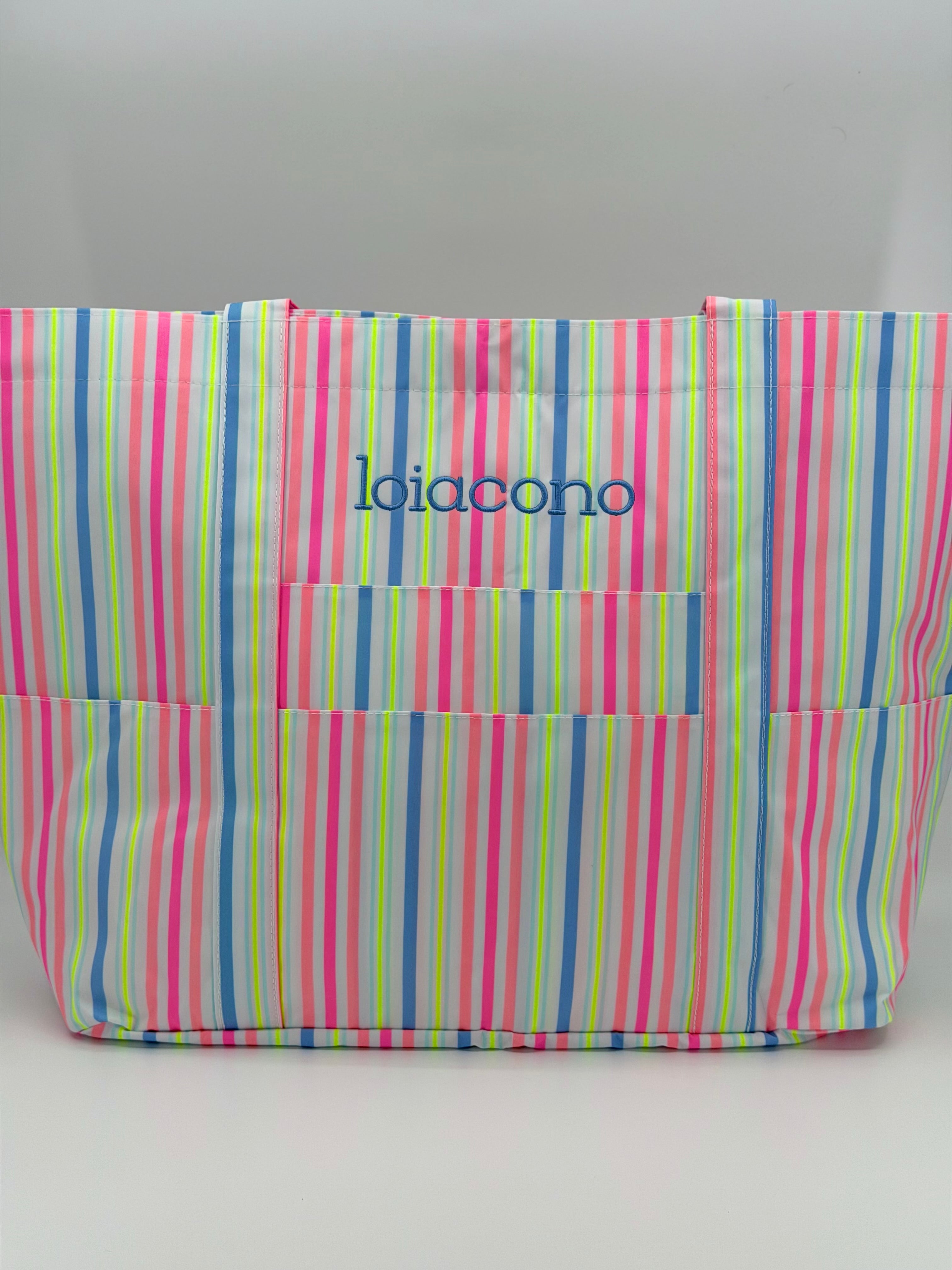Wipeable XL Tote - Valley Multi-Stripe