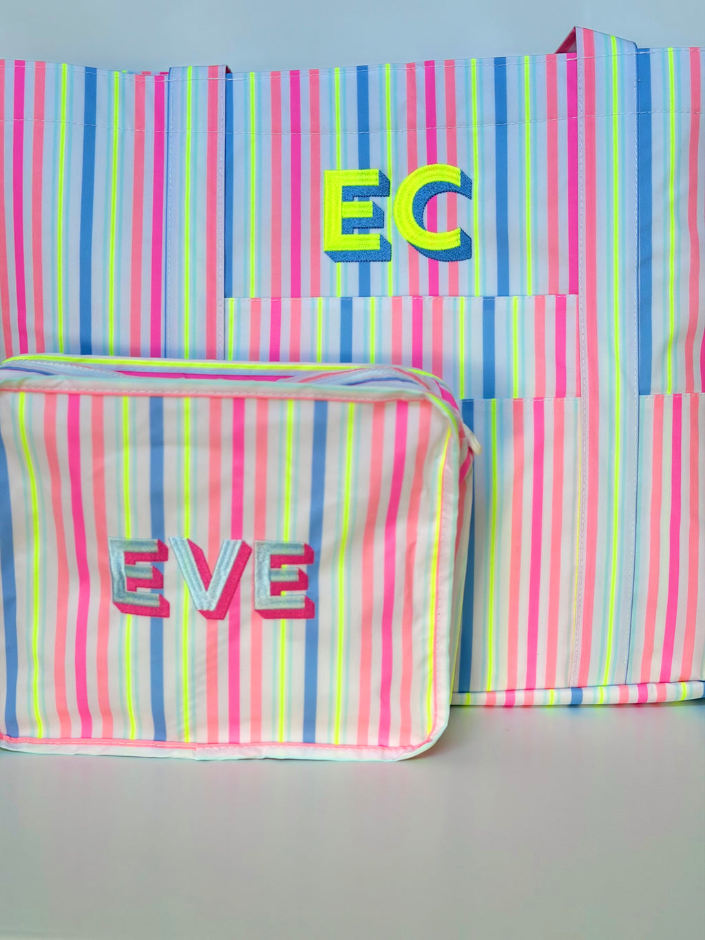 Wipeable XL Tote - Valley Multi-Stripe