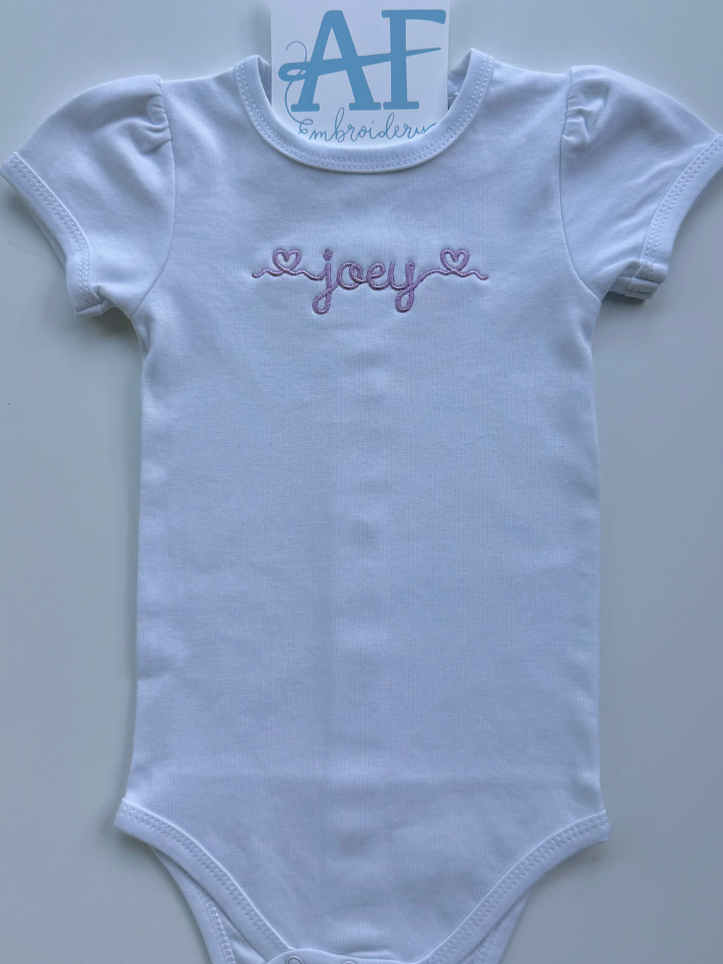 Girl's Short Puff Sleeve Infant Bodysuit