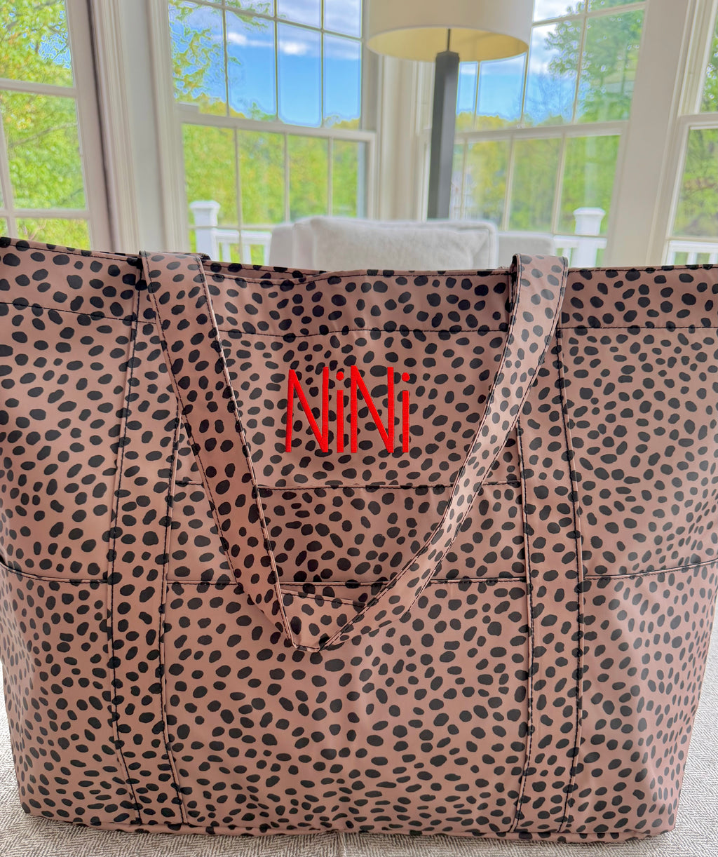 Wipeable XL Tote - Leopard Print