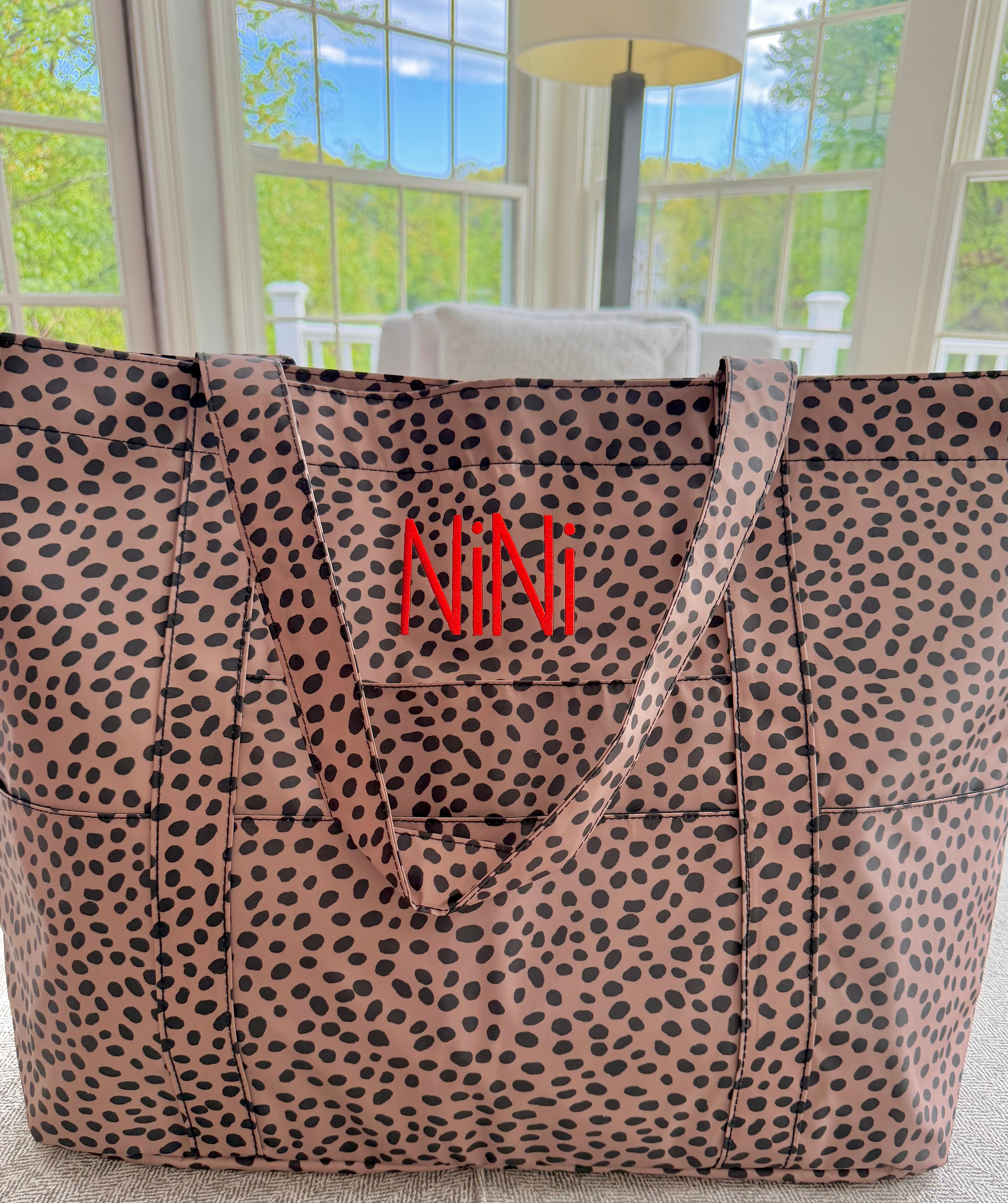 Wipeable XL Tote - Leopard Print