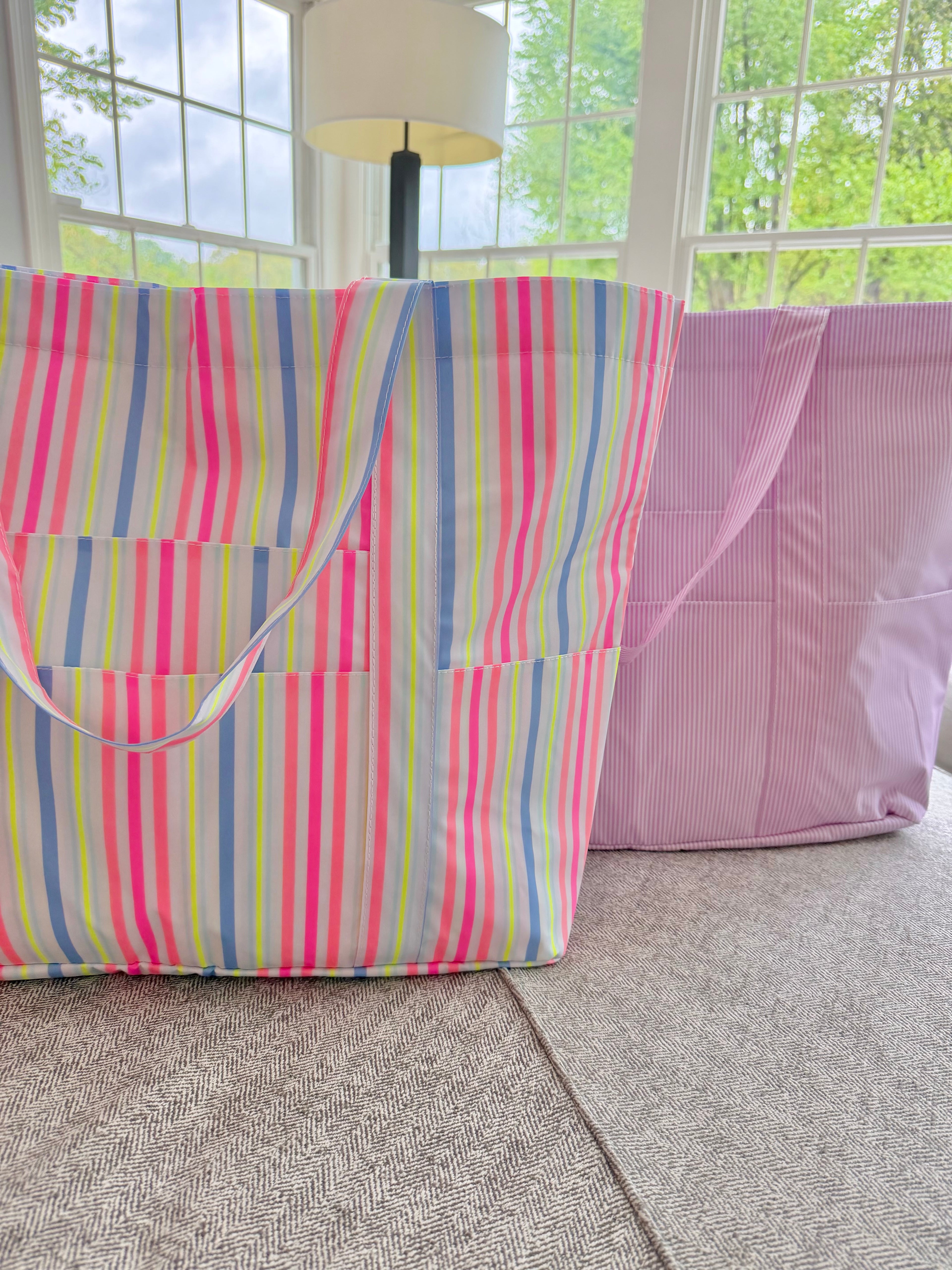 Wipeable XL Tote - Valley Multi-Stripe