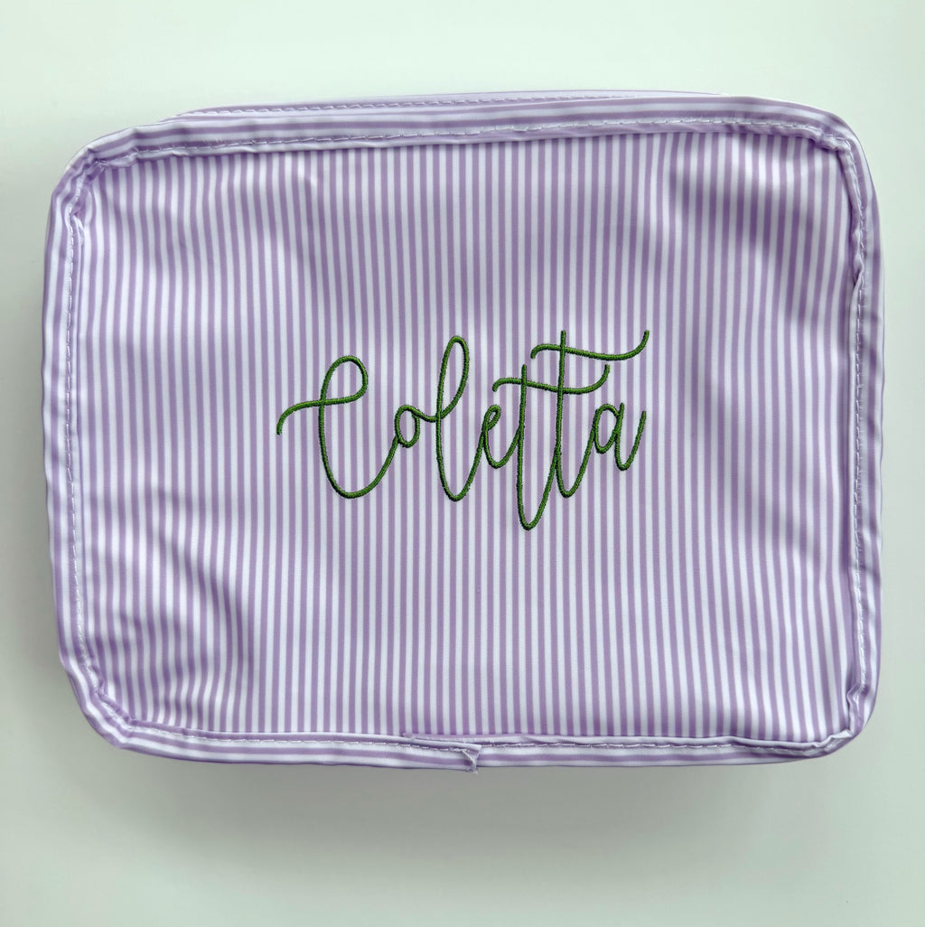 Stacked Pouches - Lilac Stripe
