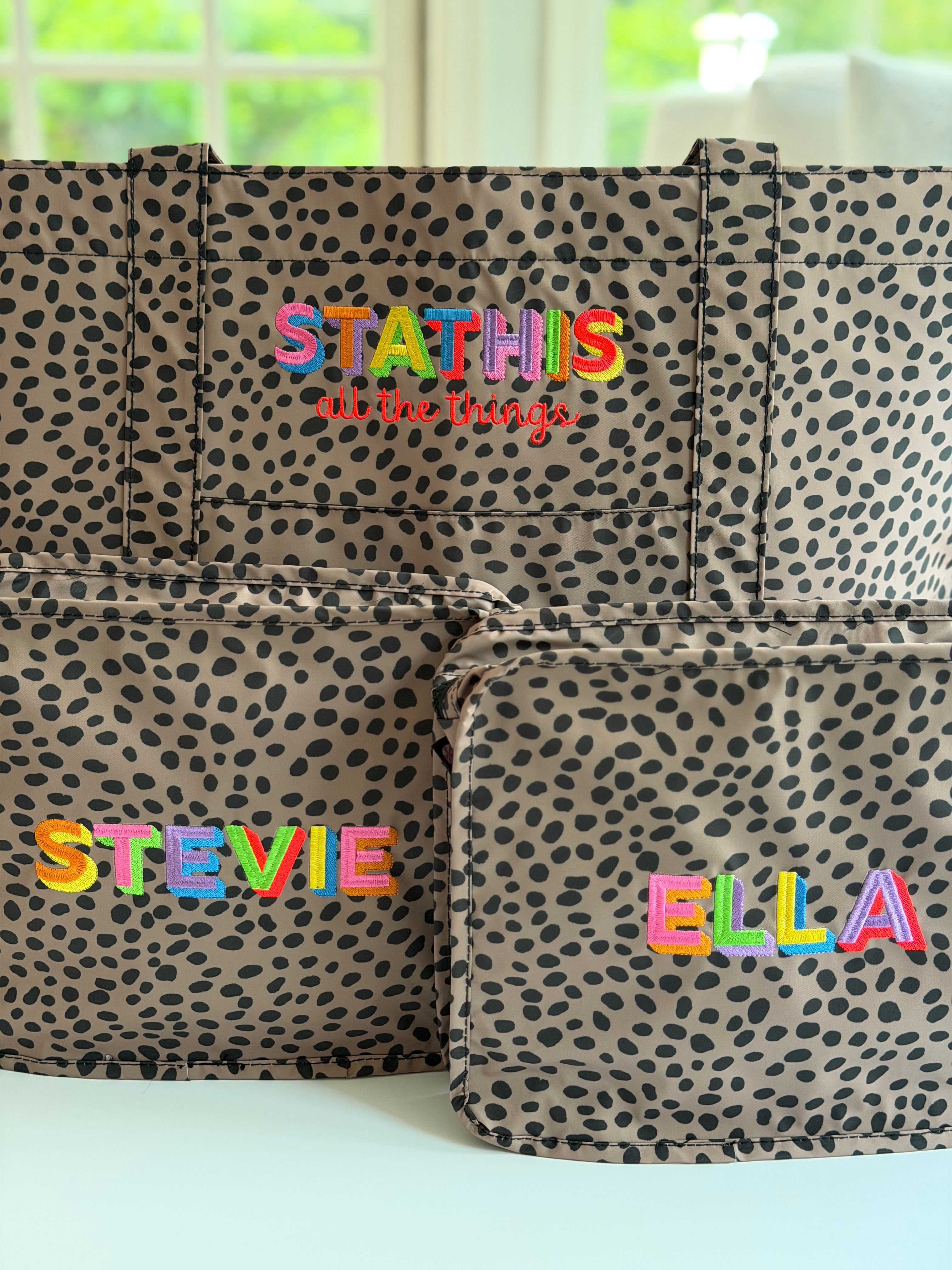 Wipeable XL Tote - Leopard Print