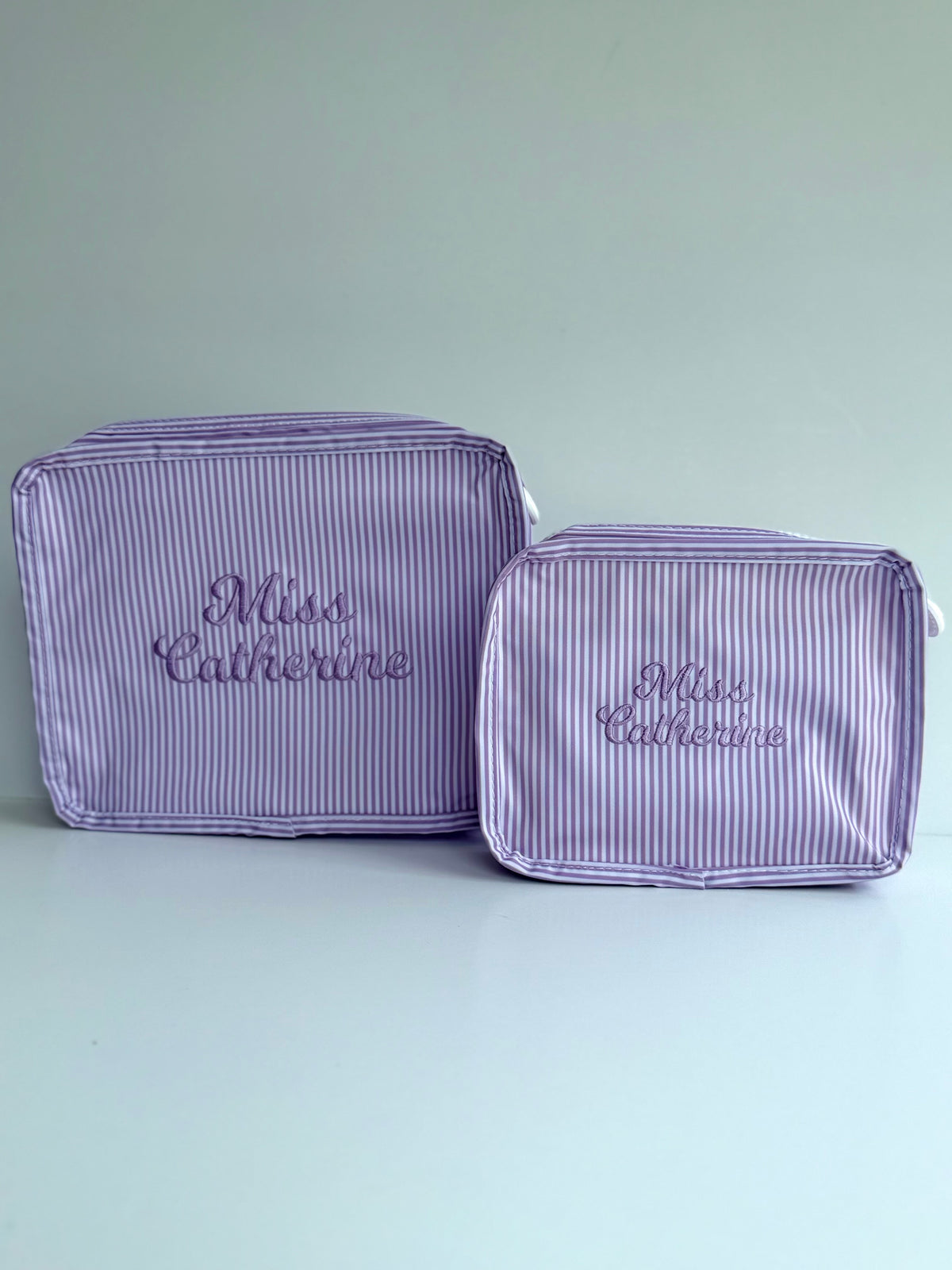 Stacked Pouches - Lilac Stripe