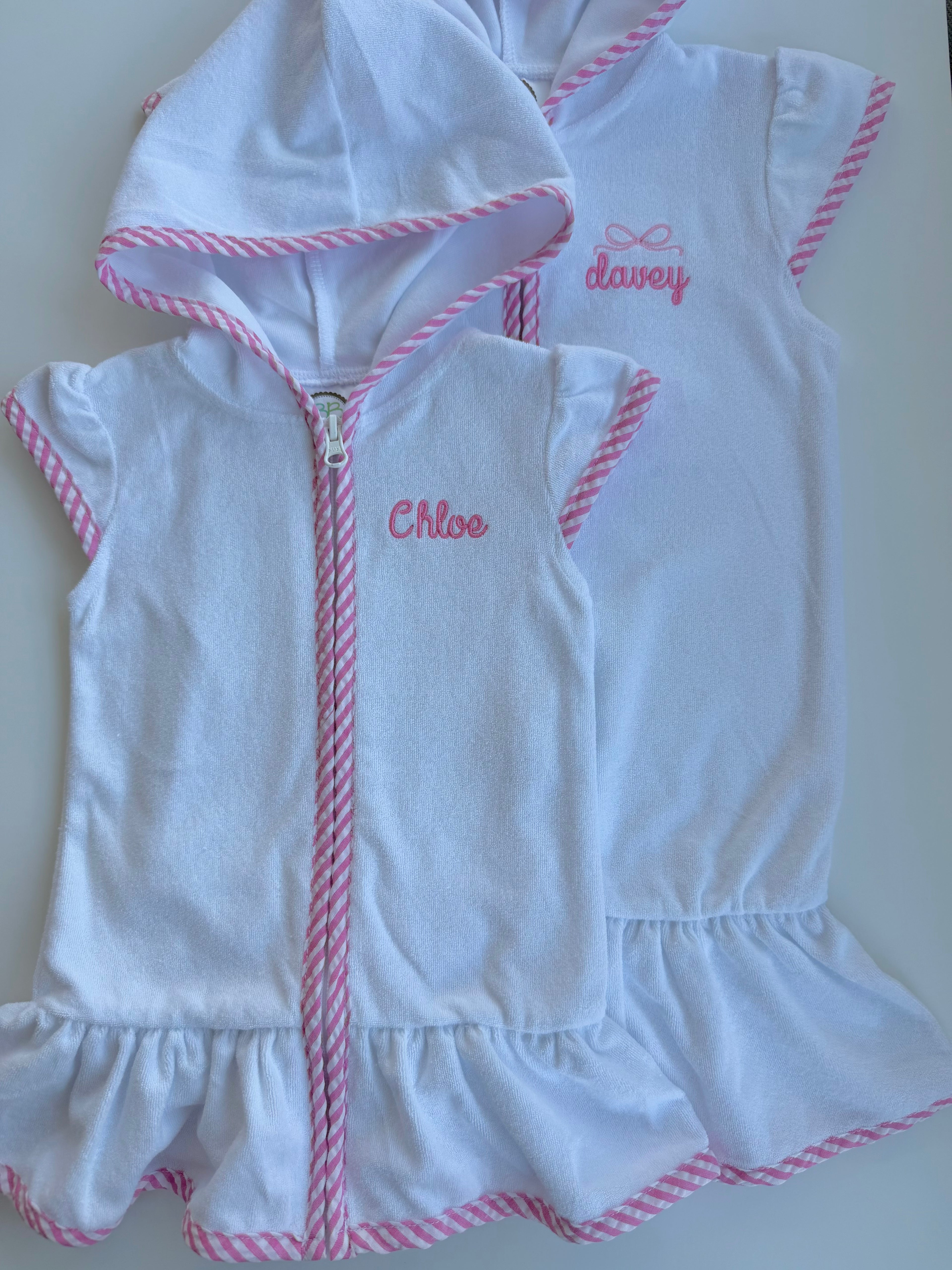 Girl's Terry Cloth Swim Cover Up Dress