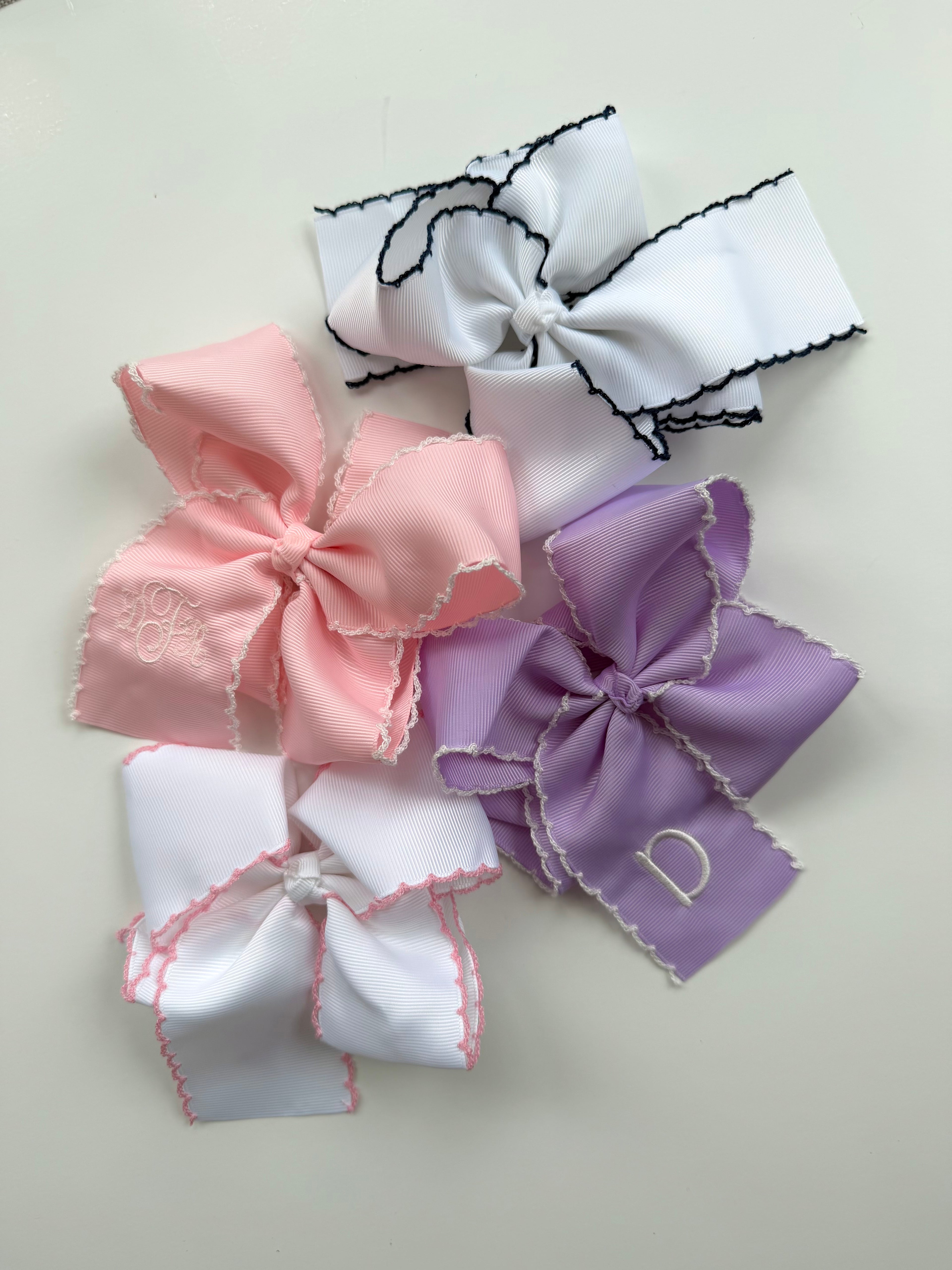 Large Monogrammed Bow