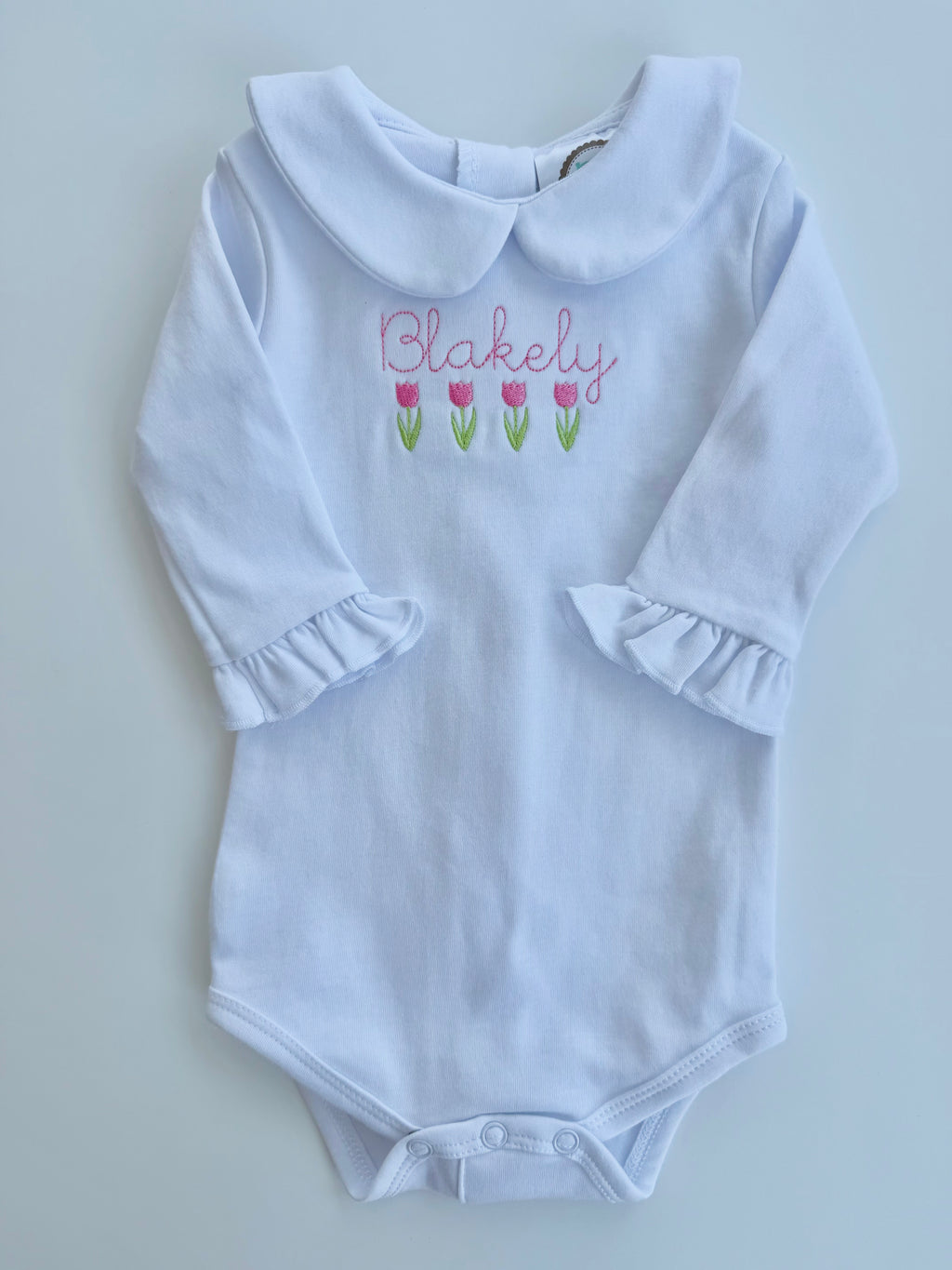 Long Sleeve Peter Pan Collar Infant Bodysuit