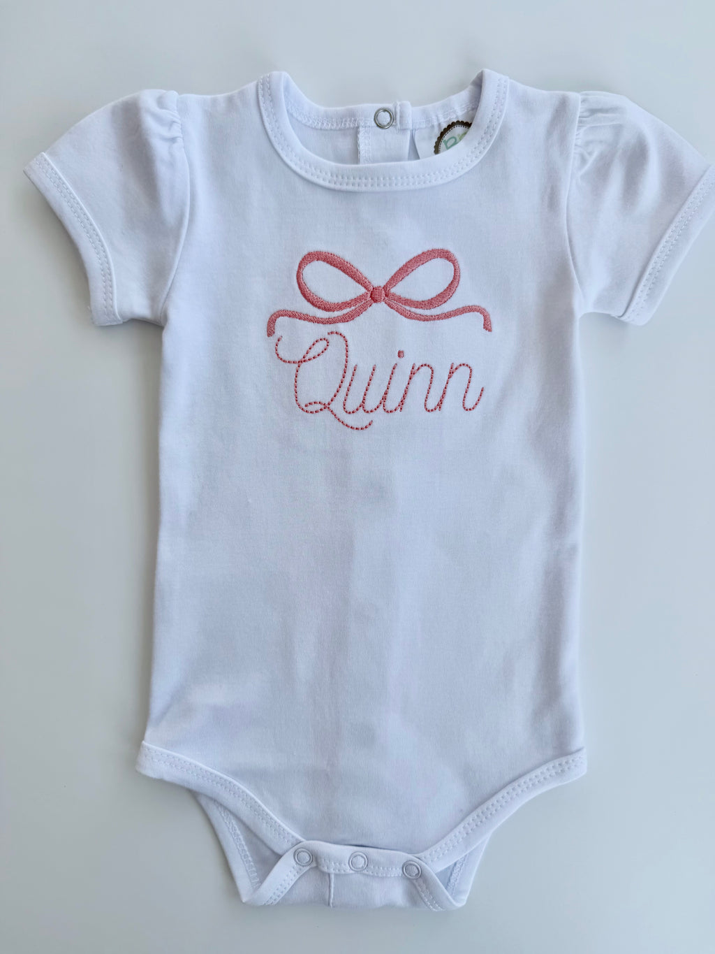 Girl's Short Puff Sleeve Infant Bodysuit