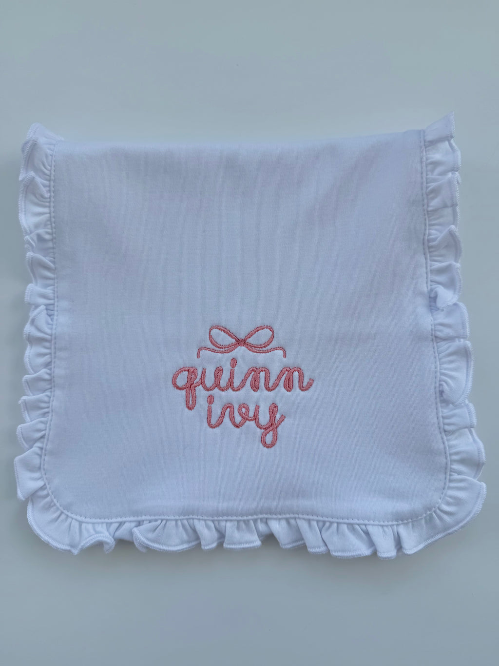Ruffled Burp Cloth