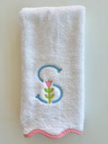 Cotton Hand Towels with Scallop Piping