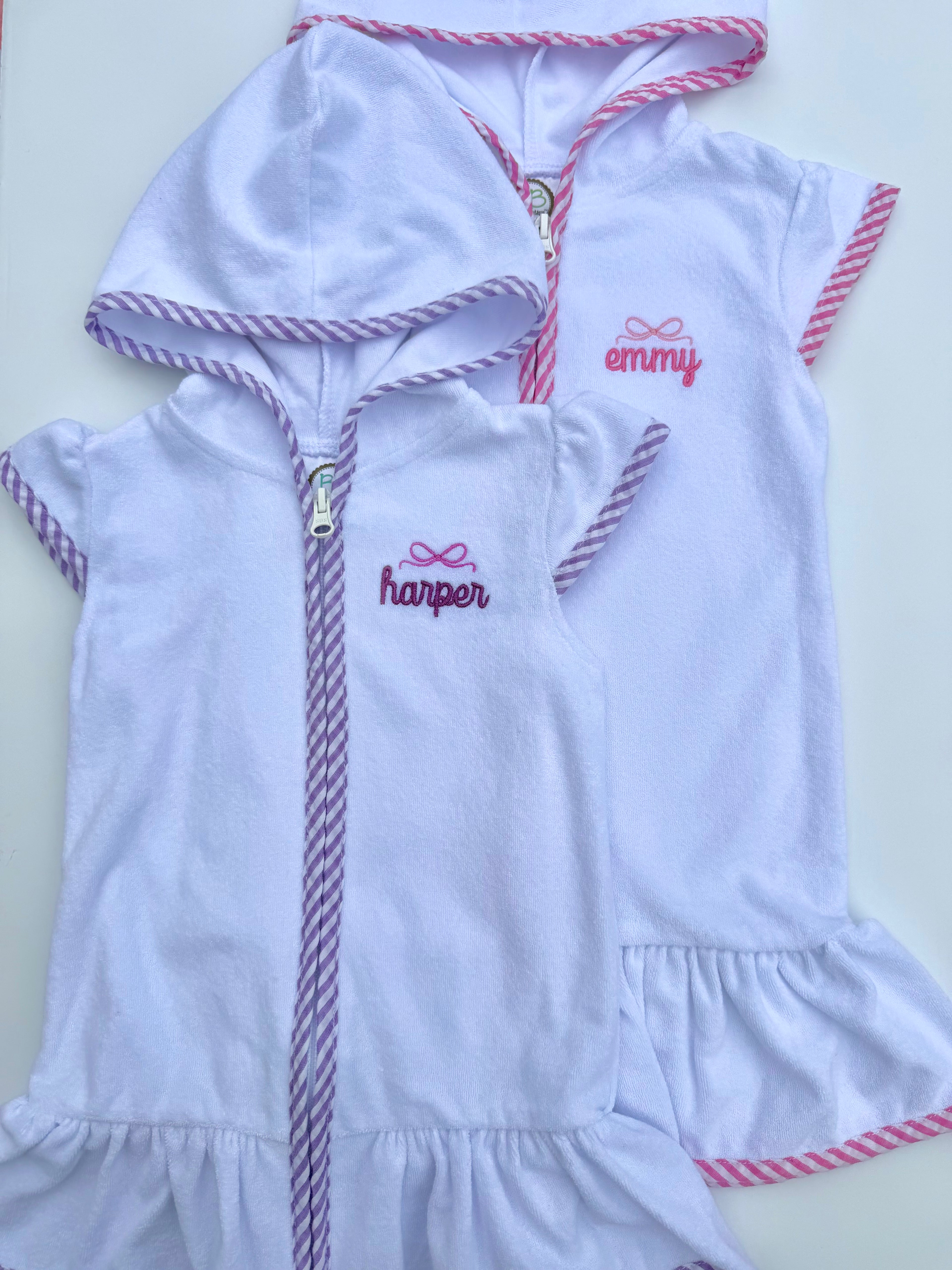 Girl's Terry Cloth Swim Cover Up Dress