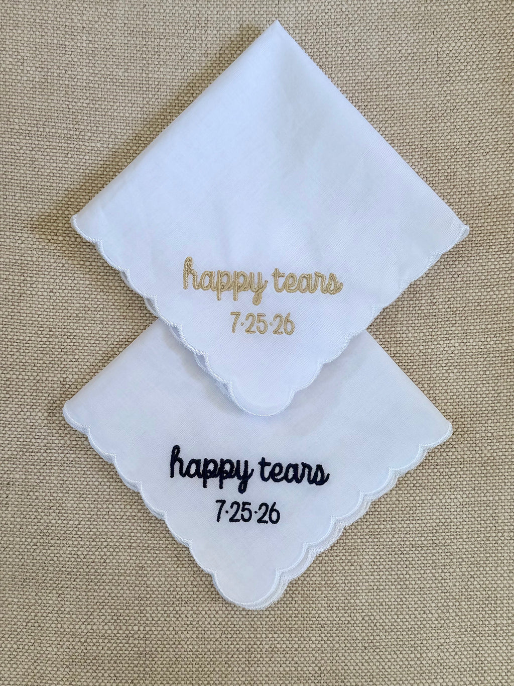 Keepsafe Hankie -Scallop Edge