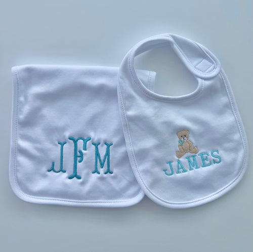 Baby Bib and Burp Bundle