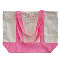 Canvas Tote Bag with an External Pocket