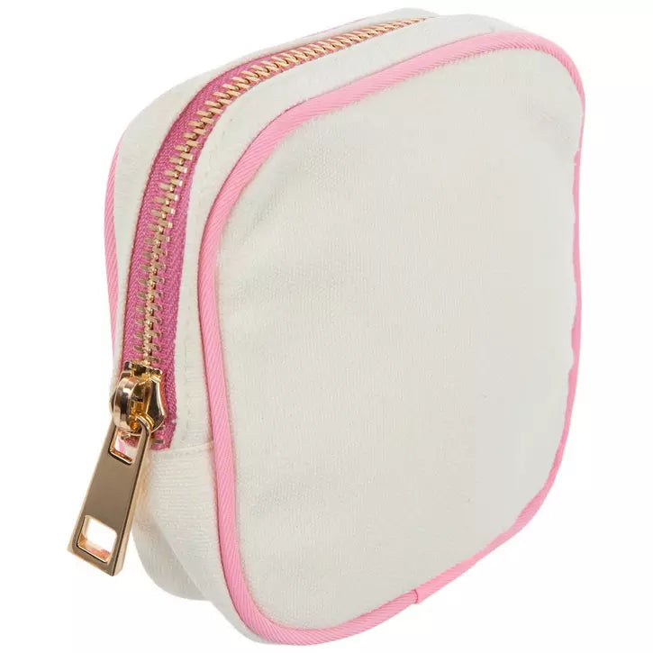 Trimmed Square Canvas Pouch