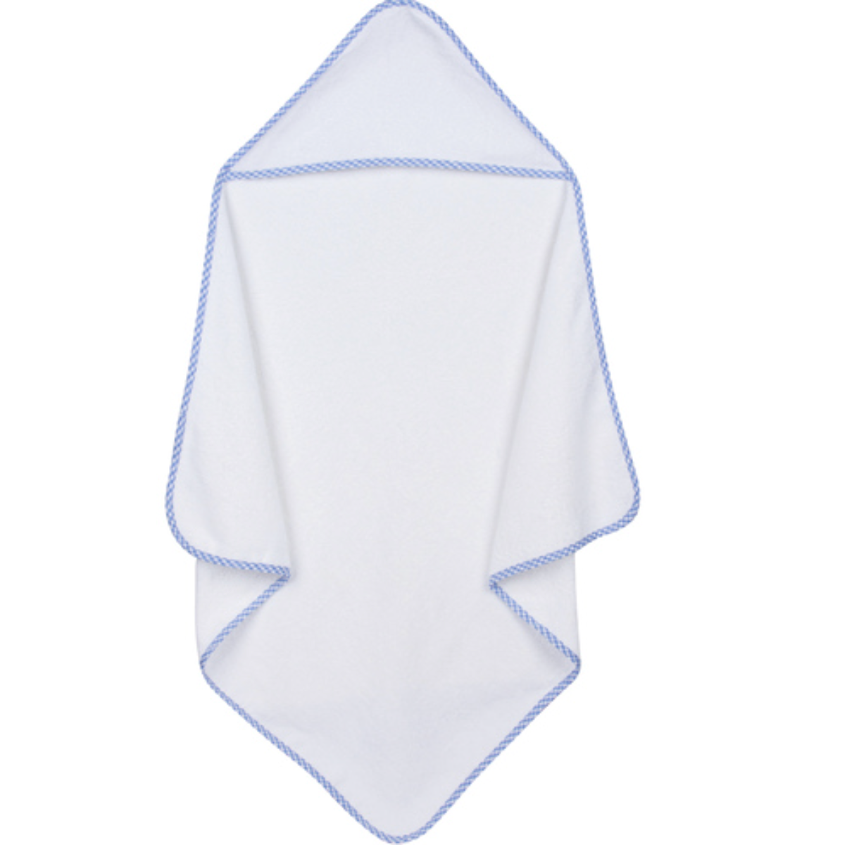 Hooded Towel with Gingham Trim