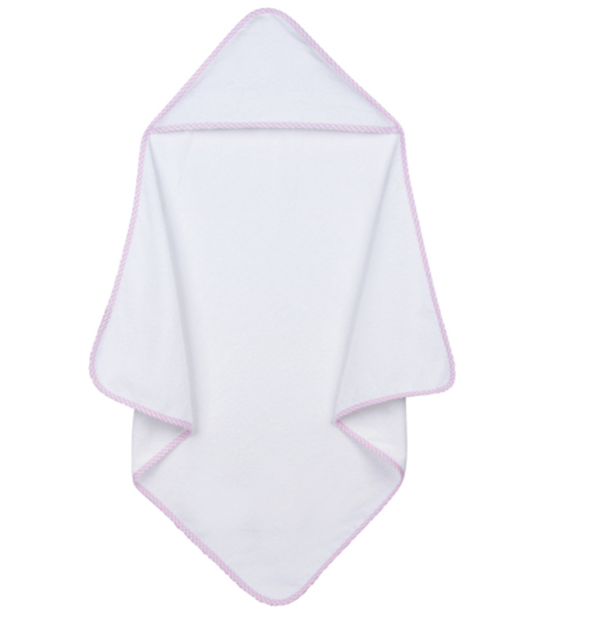 Hooded Towel with Gingham Trim