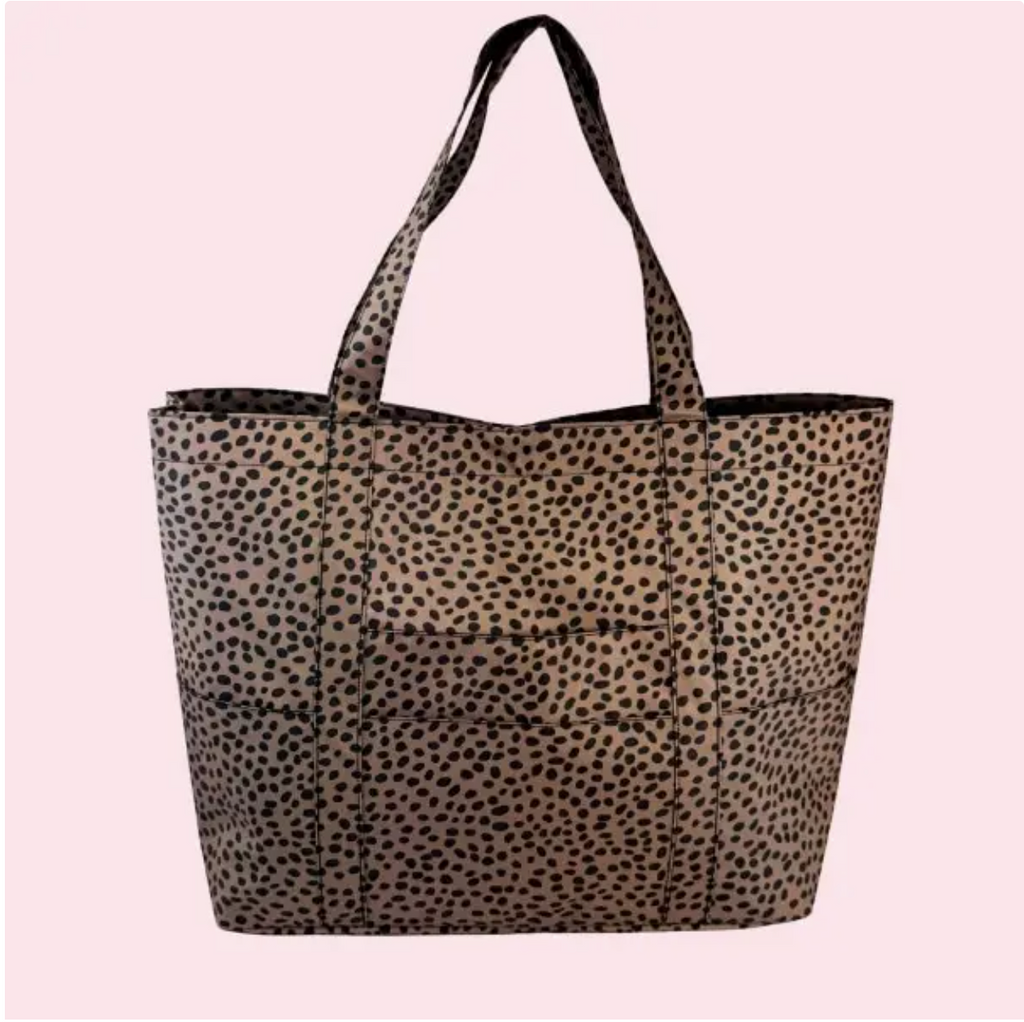 Wipeable XL Tote - Leopard Print
