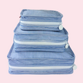 Stacked Pouches - Navy Stripe