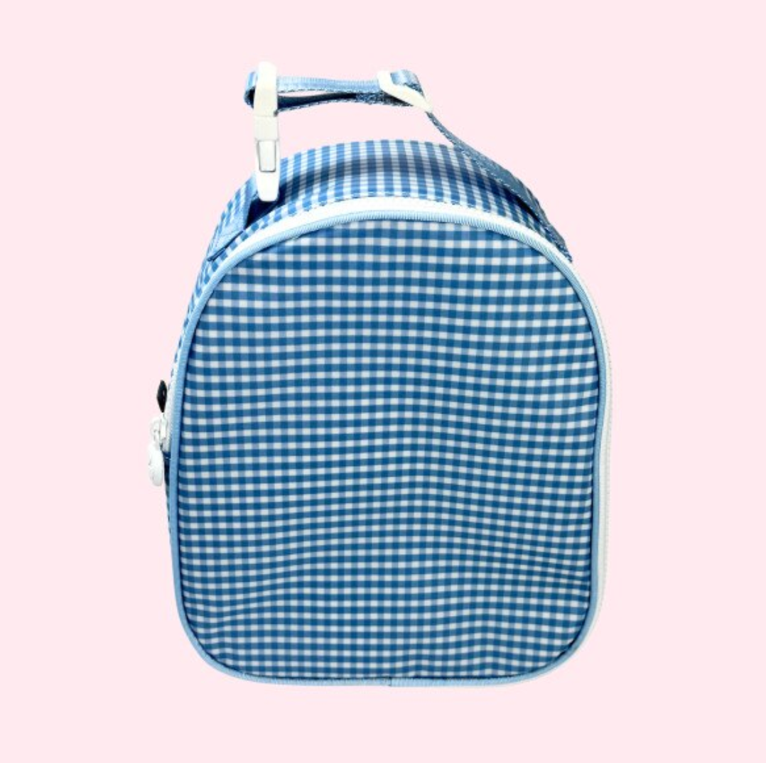 Wipeable Baby Blue Gingham Lunch Box