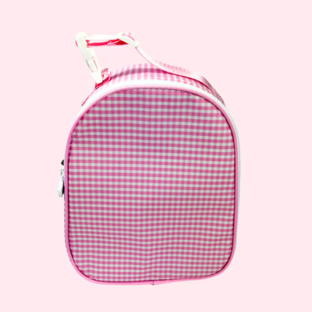 Pink Gingham Lunch Box