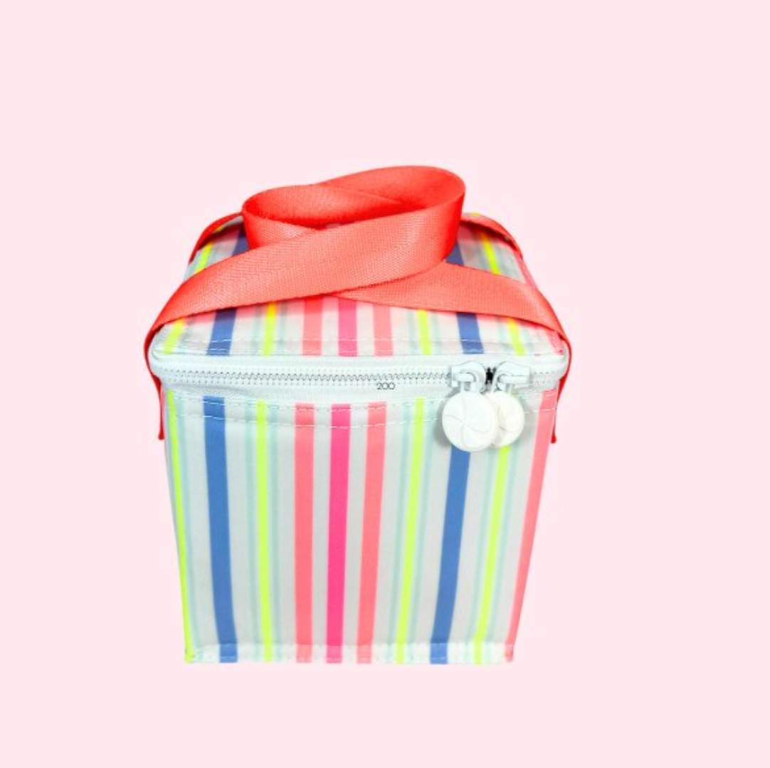 Bright Rainbow Stripe Snack Square