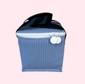 Navy Stripe Snack Square