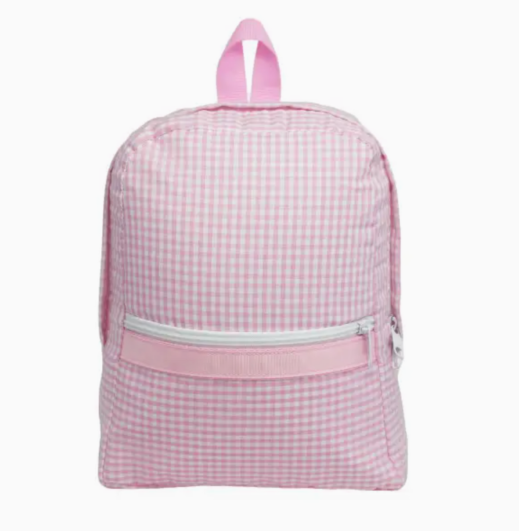 Pink Gingham Small Backpack