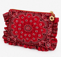 Bandana Ruffle  Quilted Cosmetic Case