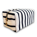 Terry Cloth Striped Cosmetic Case